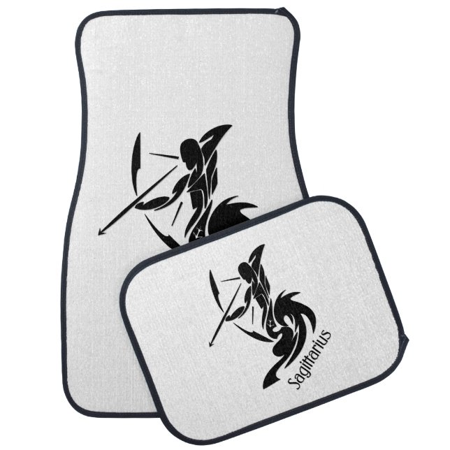 Sagittarius Zodiac Symbol and Sign Car Floor Mat (Set)