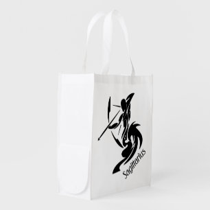Sagittarius Zodiac Symbol and Sign Grocery Bag
