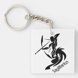 Sagittarius Zodiac Symbol and Sign Keychain