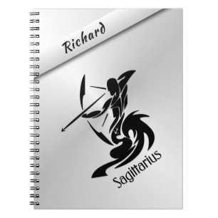 Sagittarius Zodiac Symbol and Sign Personalized Notebook