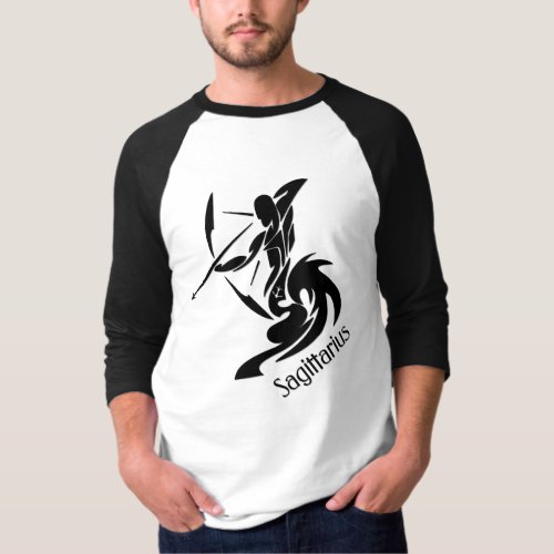 Sagittarius Zodiac Symbol and Sign T_Shirt