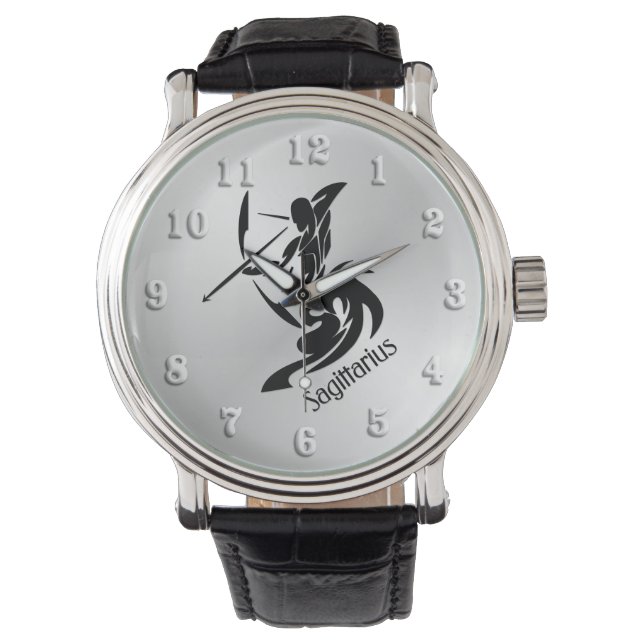 Sagittarius Zodiac Symbol and Sign Watch (Front)