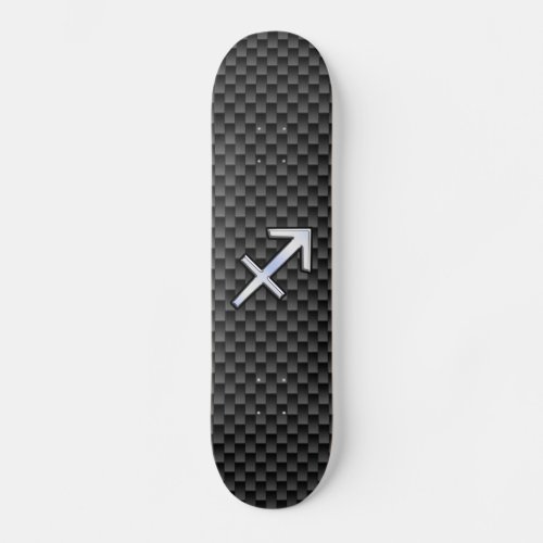 Sagittarius Zodiac Symbol Charcoal Carbon Fiber Skateboard Deck