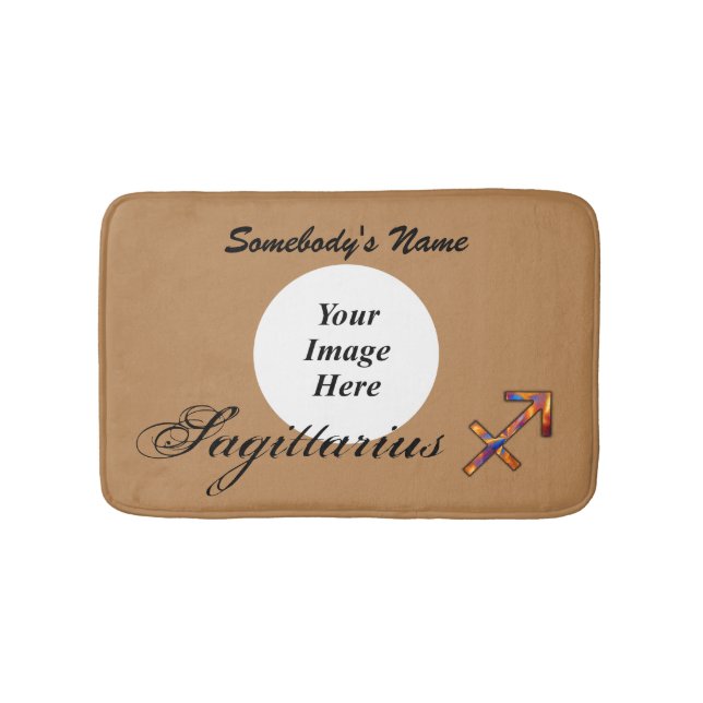 Sagittarius Zodiac Symbol Element by K Yoncich Bathroom Mat (Front)