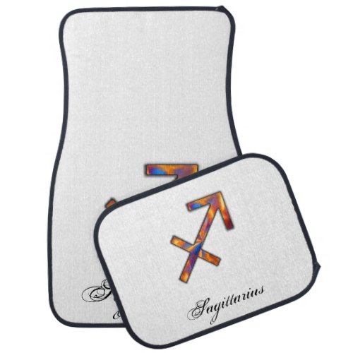 Sagittarius Zodiac Symbol Element by K Yoncich Car Floor Mat