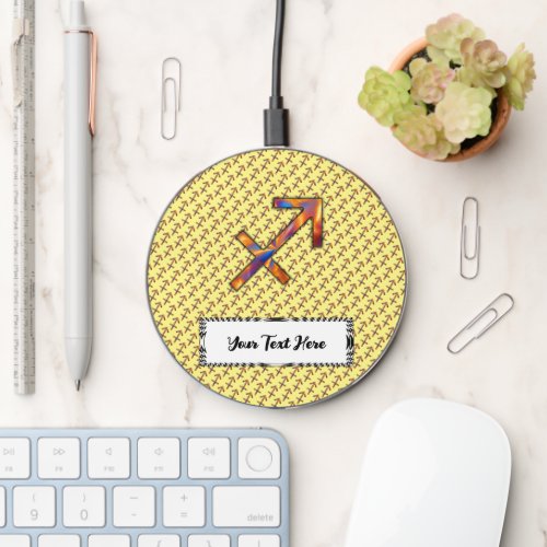 Sagittarius Zodiac Symbol Element by K Yoncich Wireless Charger