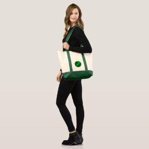 Sagittarius Zodiac Symbol Green Contrast Tote Bag