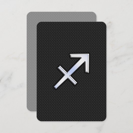 Sagittarius Zodiac Symbol on black snake skin (Front/Back)