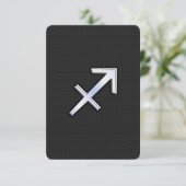 Sagittarius Zodiac Symbol on black snake skin (Standing Front)