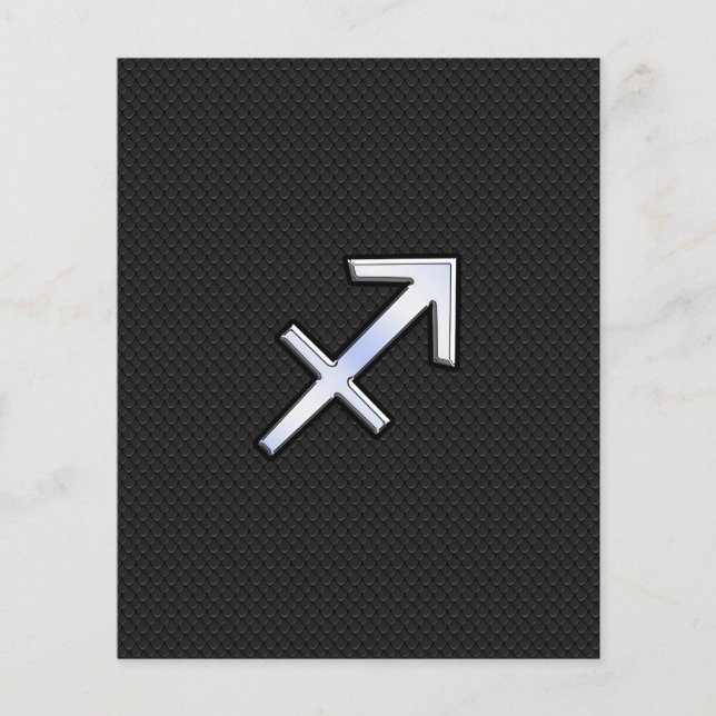 Sagittarius Zodiac Symbol on black snake skin Flyer (Front)