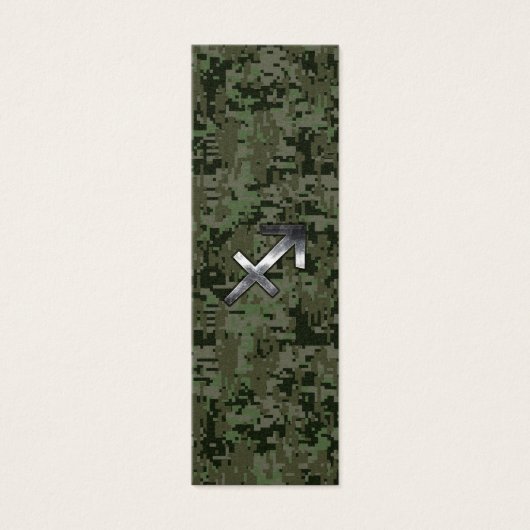 Sagittarius Zodiac Symbol on Woodland Digital Camo (Front)