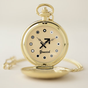Sagittarius Zodiac Symbol Standard(Bf)by K Yoncich Pocket Watch