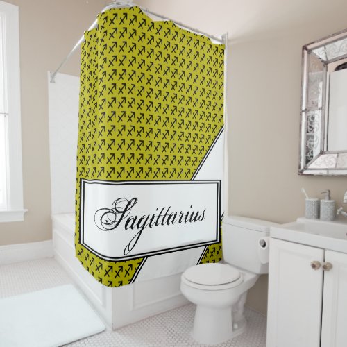 Sagittarius Zodiac Symbol Standard by K Yoncich Shower Curtain