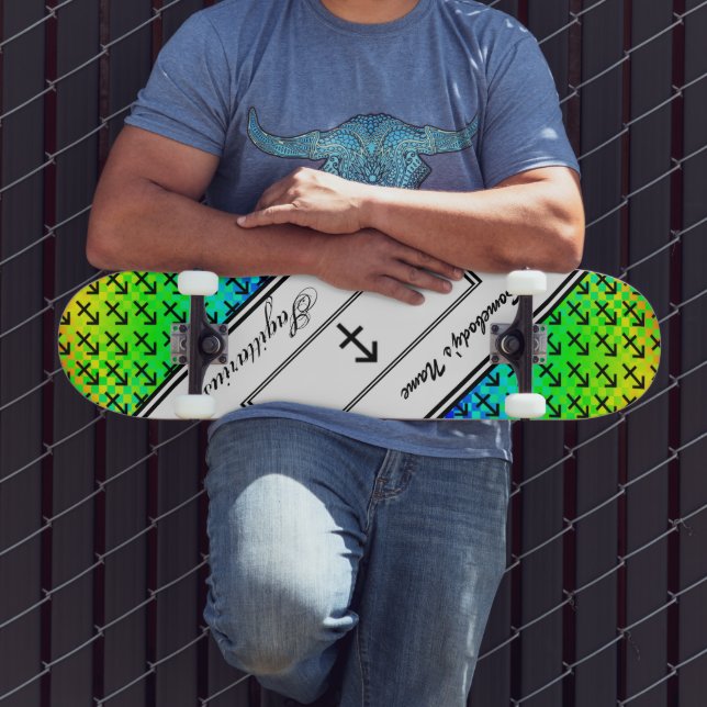 Sagittarius Zodiac Symbol Standard by K Yoncich Skateboard Deck (Outdoor 3)