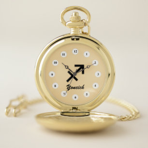 Sagittarius Zodiac Symbol Standard(Cf)by K Yoncich Pocket Watch