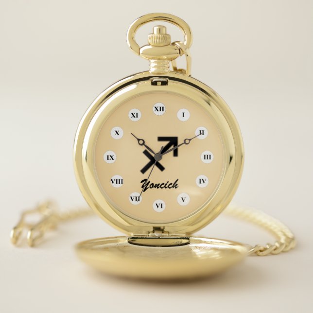 Sagittarius Zodiac Symbol Standard(Rf)by K Yoncich Pocket Watch (Inside)