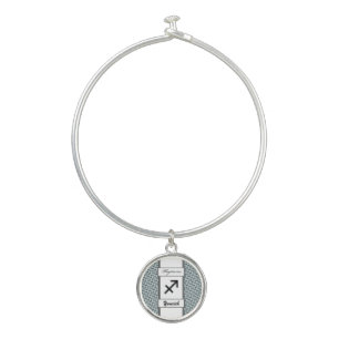 Sagittarius Zodiac Symbol Stnd by Kenneth Yoncich Bangle Bracelet