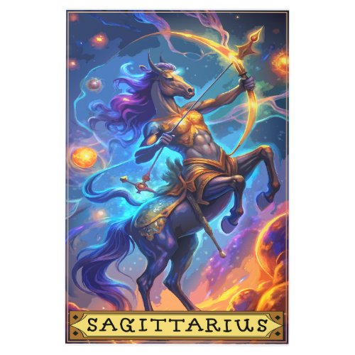 Sagittarius Zodiac tarot Metal Print