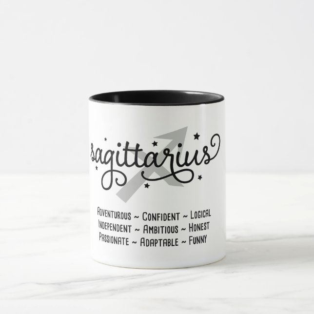 Sagittarius Zodiac Traits Mug (Center)