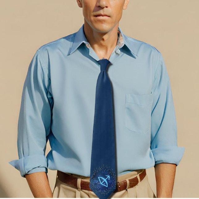 Sagittarius zodiac with stars neck tie (Creator Uploaded)