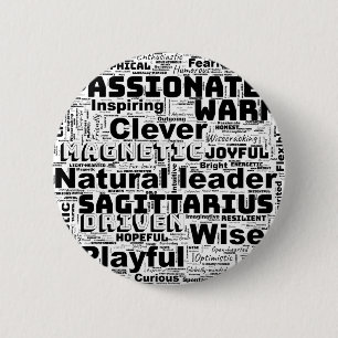 Sagittarius Zodiac Word Cloud Inspiration Button