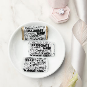 Sagittarius Zodiac Word Cloud Mini Candy Wrappers Hershey's Miniatures