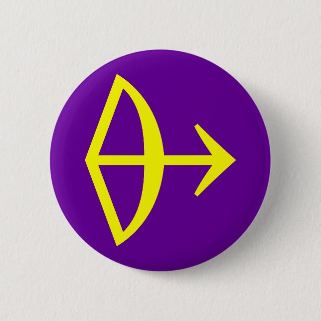 SAGITTARIUS, ZODIACAL SIGN PINBACK BUTTON (Front)