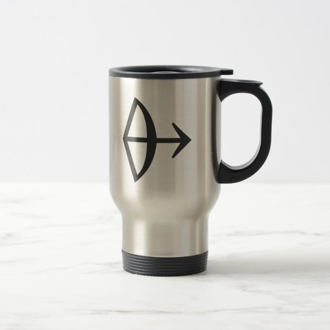 SAGITTARIUS, ZODIACAL SIGN TRAVEL MUG (Right)