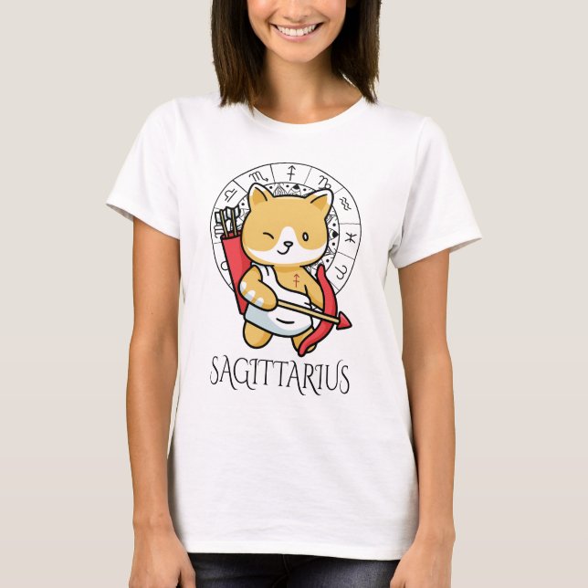 Sagittarius Zodiak Women White T-Shirt (Front)