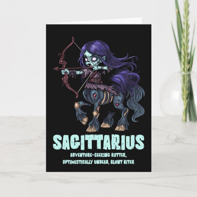 Sagittarius Zombie Card (Front)