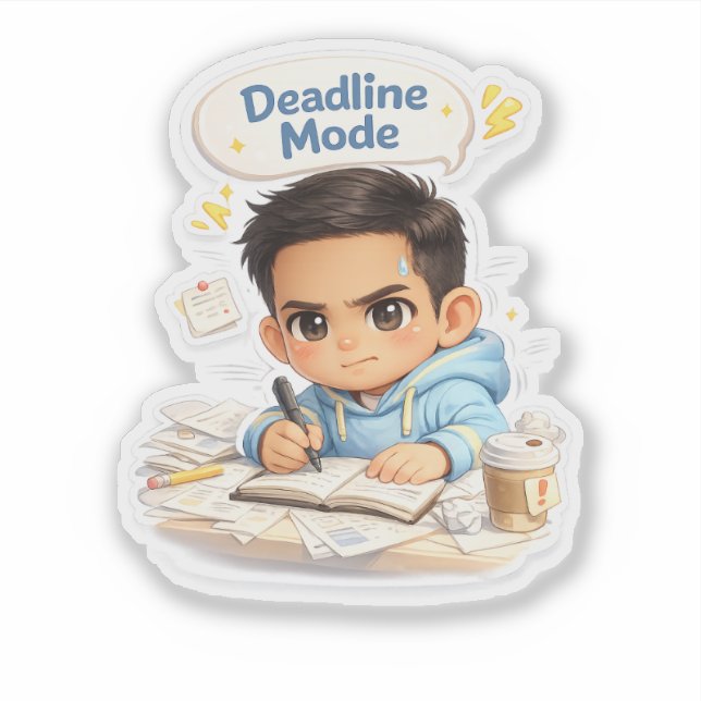 Sago - Cute Deadline Mode Sticker (Front)