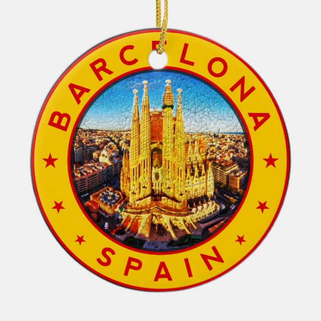 Sagrada Familia Barcelona  Ceramic Ornament (Front)