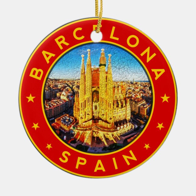 Sagrada Familia Barcelona  Ceramic Ornament (Front)