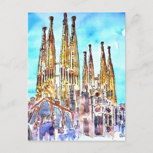 Sagrada Familia Barcelona Postcard