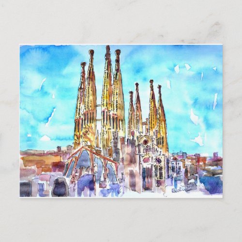 Sagrada Familia Barcelona Postcard