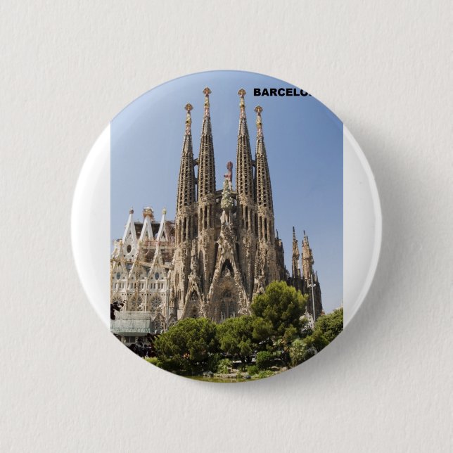 Sagrada Familia Barcelona Spain Pinback Button (Front)