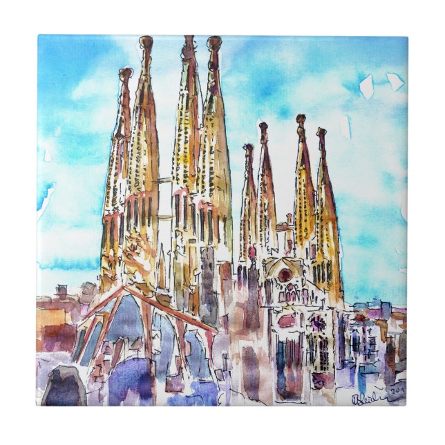 Sagrada Familia Barcelona Tile (Front)