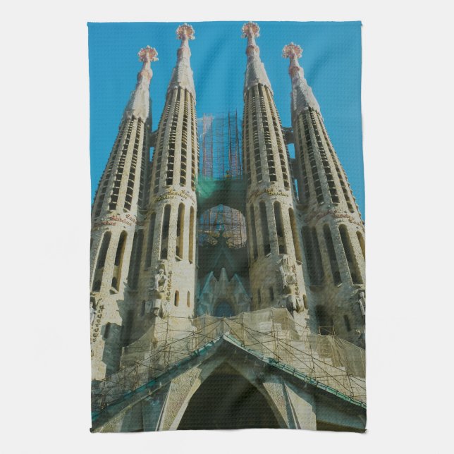 Sagrada Familia, Barcelona Towel (Vertical)