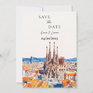 Sagrada Familia Barcelona Wedding Invitation