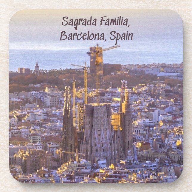 Sagrada Familia Catholic Church, Barcelona, Spain Beverage Coaster (Front)
