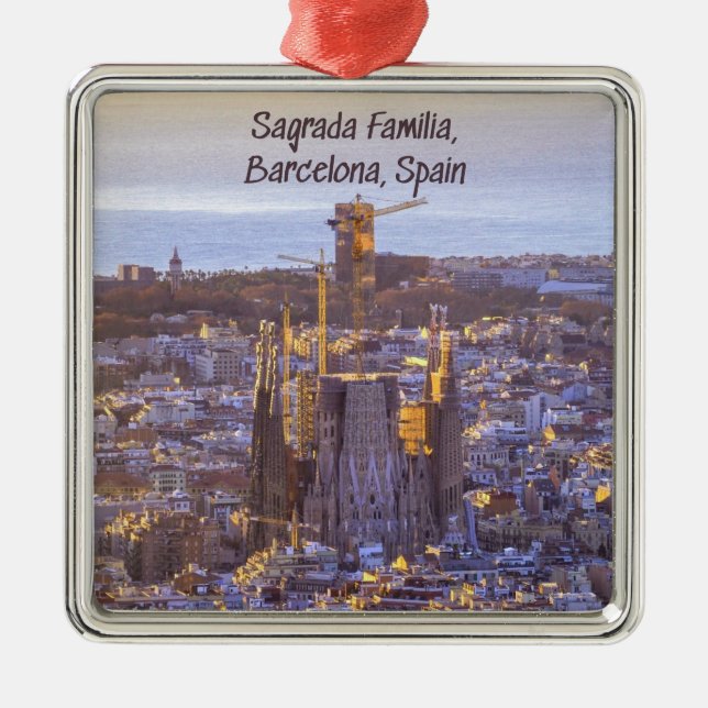 Sagrada Familia Catholic Church, Barcelona, Spain Metal Ornament (Front)