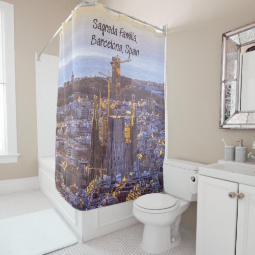 Sagrada Familia Catholic Church Barcelona Spain Shower Curtain