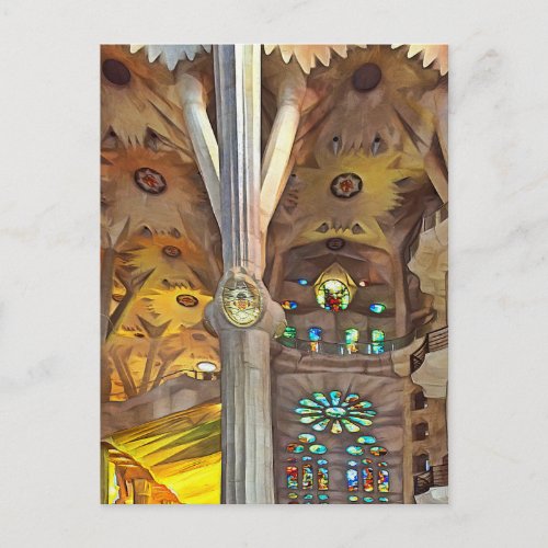 Sagrada Familia Interior View 11 Postcard