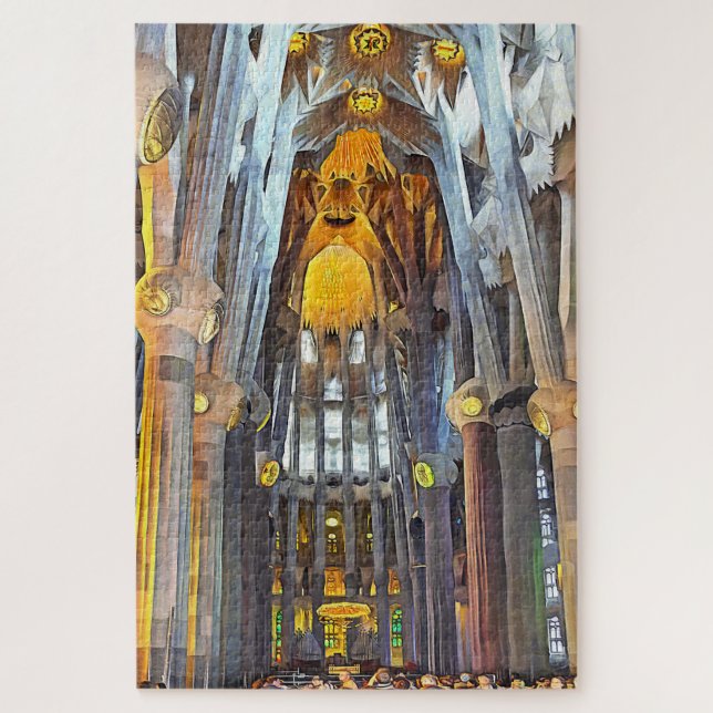 Sagrada Familia. Interior. View 15. Jigsaw Puzzle (Vertical)