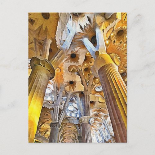 Sagrada Familia Interior View 16 Postcard