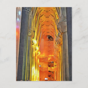 Sagrada Familia.Interior. View 1. Postcard