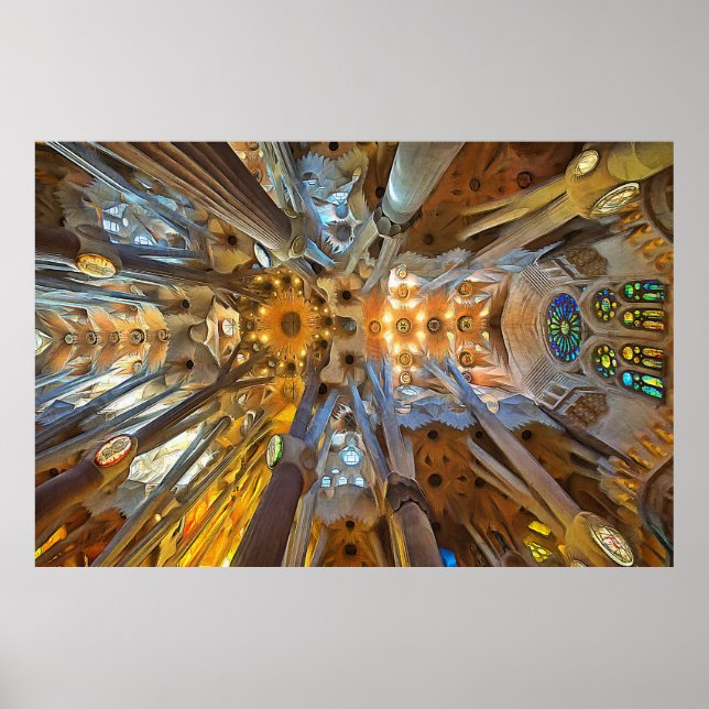 Sagrada Familia. Interior. View 20. Poster (Front)