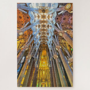 Sagrada Familia. Interior. View 21. Jigsaw Puzzle