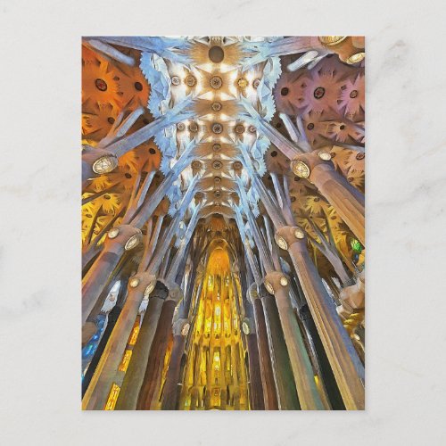 Sagrada Familia Interior View 21 Postcard