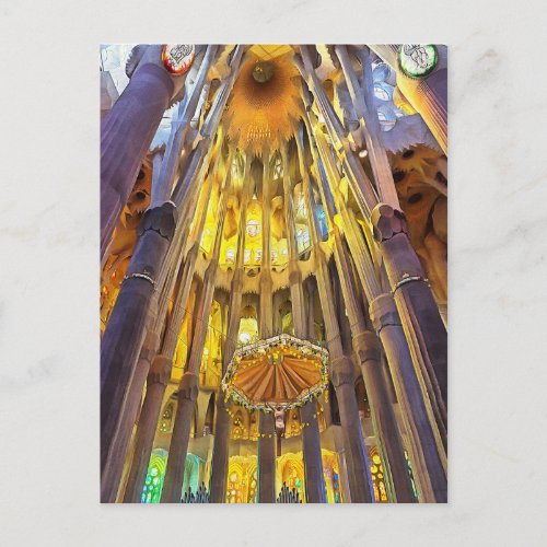 Sagrada Familia Interior View 22 Postcard
